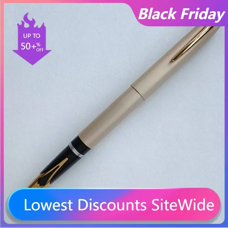 Limited Edition Luxury Japan CREST Brushed Aluminum Fountain Pen Iridium F 0.5mm Nib Writing Office Supplies Office Stationery