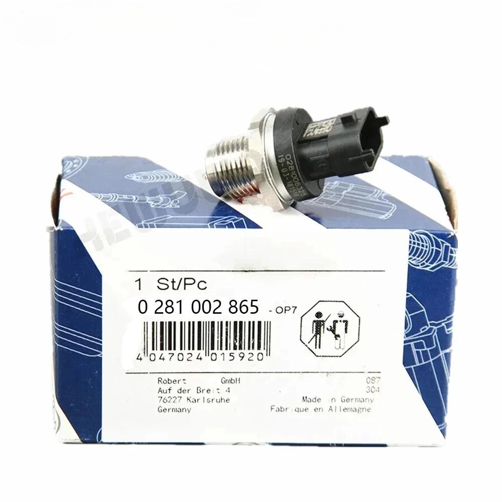 Sensor de alta presión de riel de combustible sensor de presión de riel común 0281002865 para BOSCH FIAT