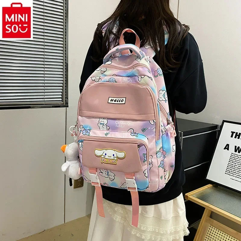 MINISO sanrio Cute Jade Guigou High quality Oxford cloth schoolbag for students Large capacity lightening lightweight backpack