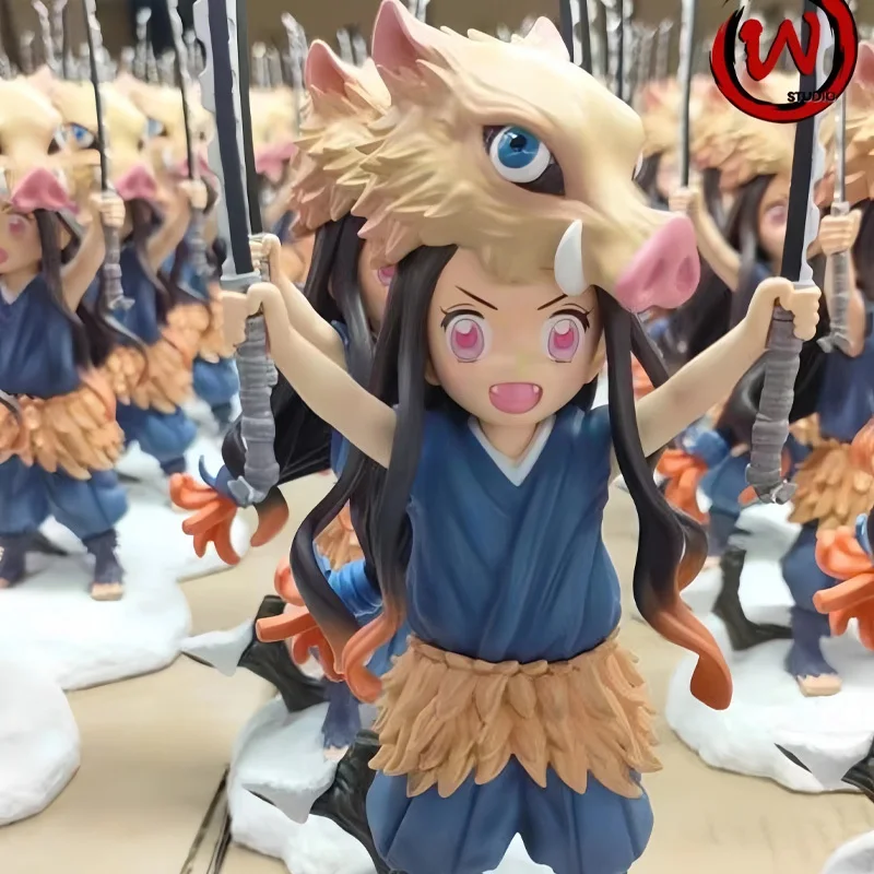 20CM Dämon Slayer Kamado Nezuko Cos Hashibira Inosuke Action Figure PVC Desktop Dekoration Statue Modell Sammeln Spielzeug Geschenke