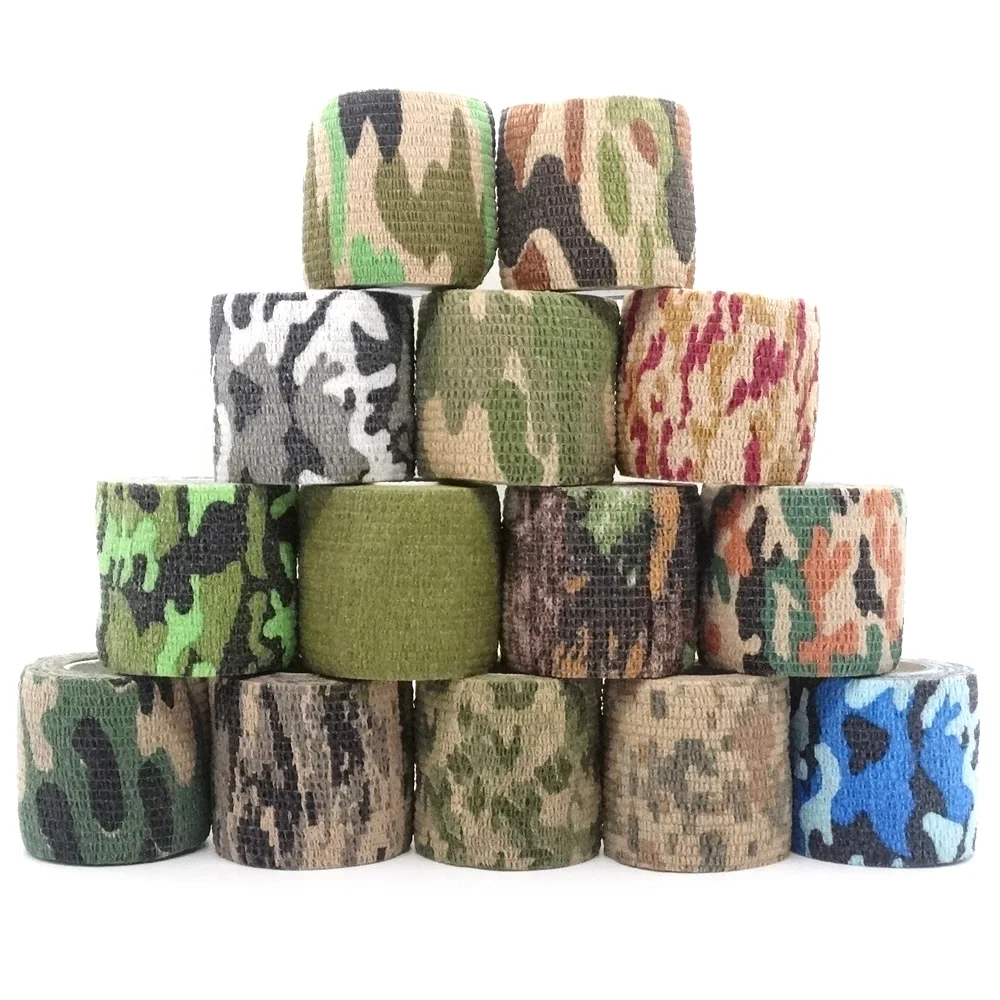 1 Roll U Pick 4.5m*5cm Waterproof Outdoor Camo Hiking Camping Hunting Camouflage Stealth Tape Wraps