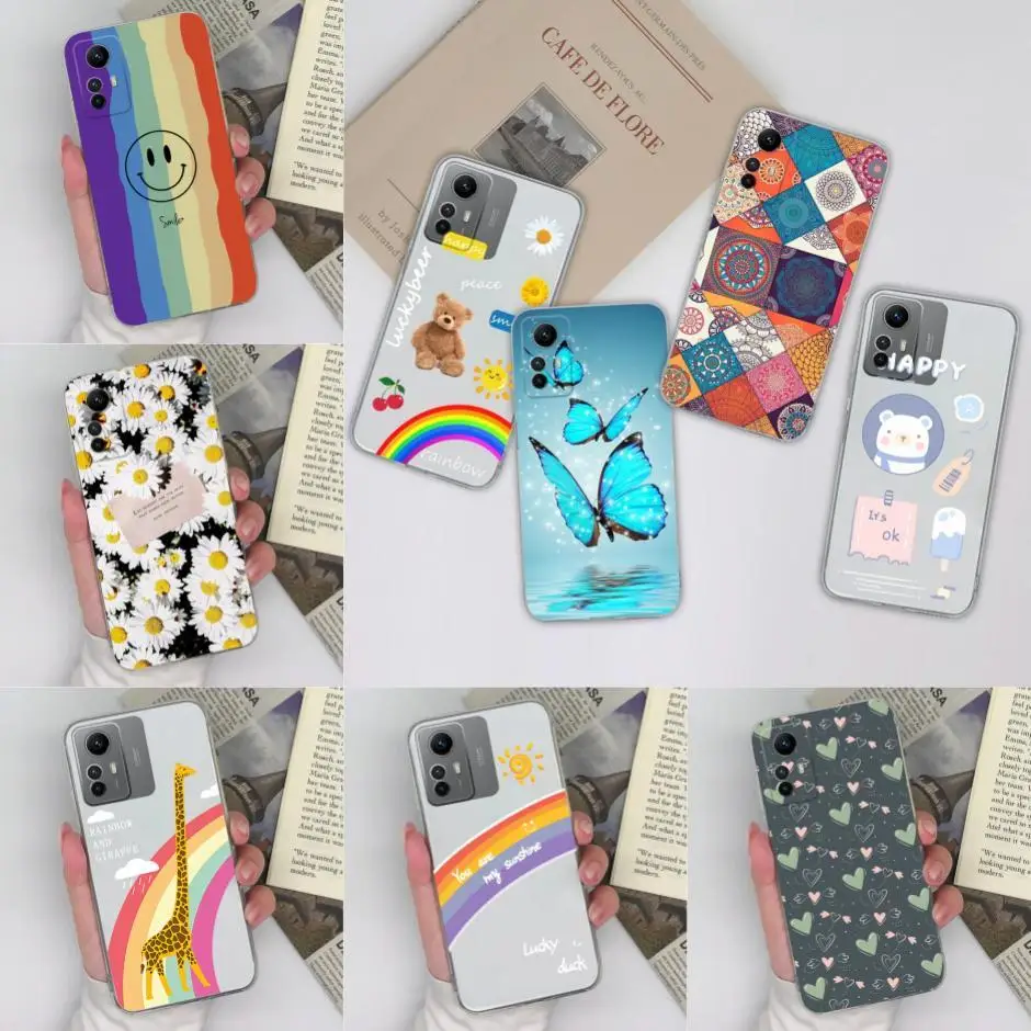 For Xiaomi Redmi Note 12S 4G Case Rainbow Cartoon Style Colorful Clear TPU Soft Shell For Redmi Note12S 12 S 4G Prevalent Fundas