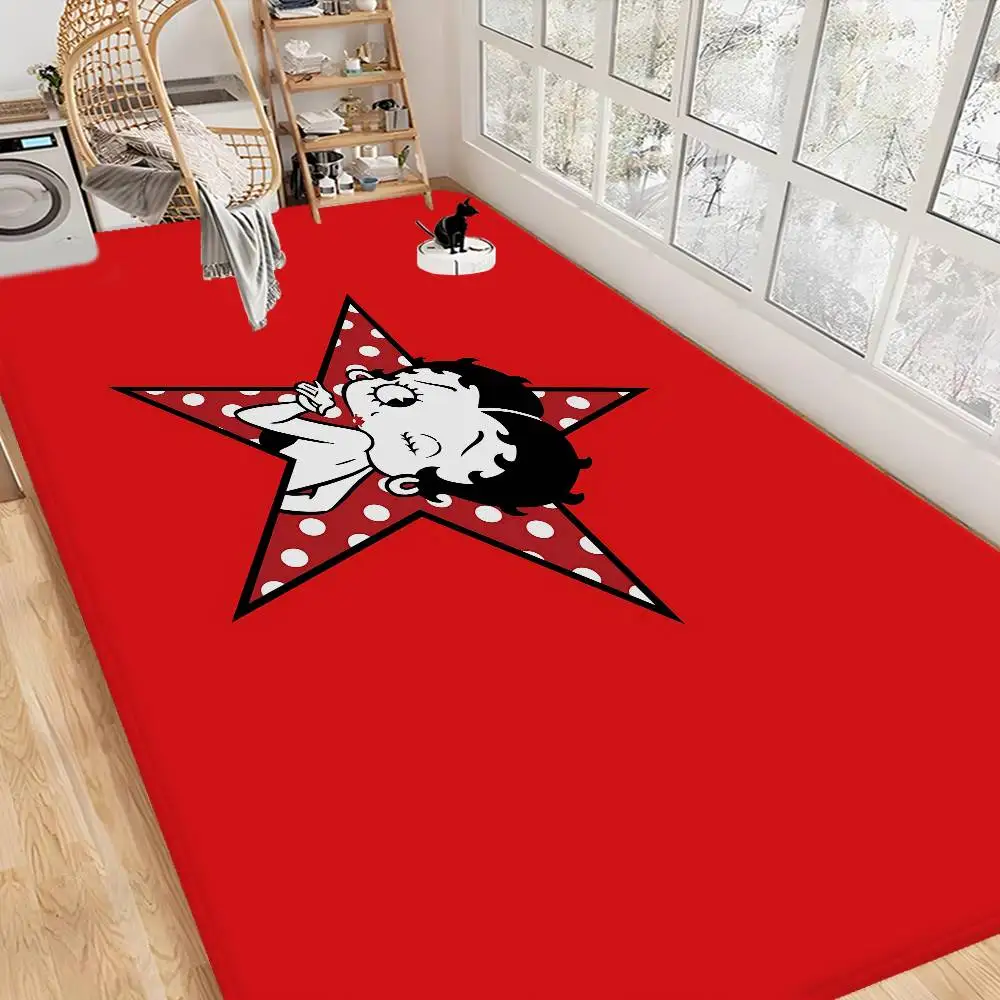 B-Betty Girl B-Boops Entrance Door Mat Nordic Style Bedroom Living Room Doormat Home Balcony Anti-Slip Modern Home Decor