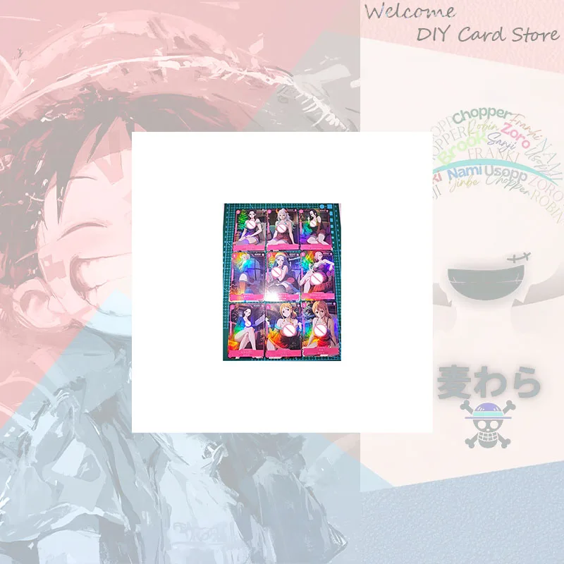 Japanese Anime One Piece Diy Handmade Cards Boa Hancock Yamato Nami Nico Robin Shirahoshi Carrot Perona Collectible Cards
