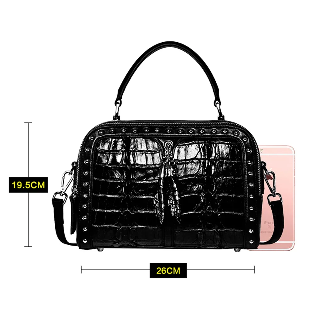 KEXIMAyuan crocodile skin women bag imported crocodile skin single shoulder handbag portable small women square bag female bag