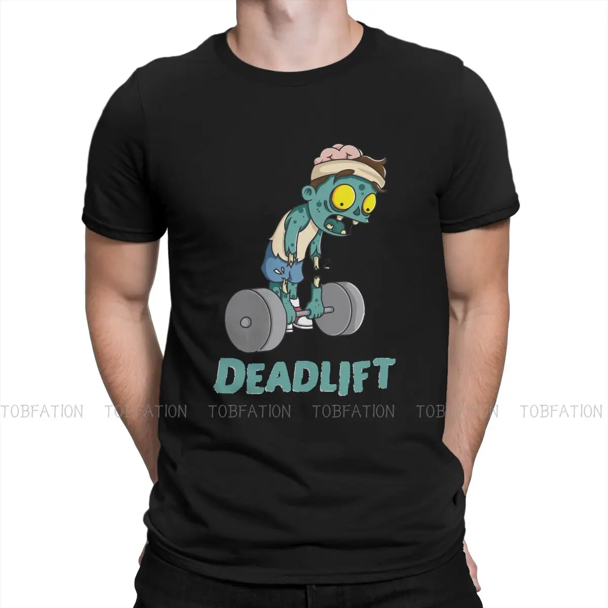 Workout Zombie Deadlift Hipster TShirts Bodybuilding GYM Muscle Crossfit Male Graphic Cotton Tops T Shirt Round Neck Oversized