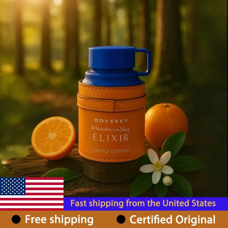 Armaf Odyssey Mandarin Sky Elixir Eau de Parfum Spray 3.4 Onzas, Aroma Amaderado Oriental Duradero con Feromonas, 100 ML, Perfumes Árabes Originales