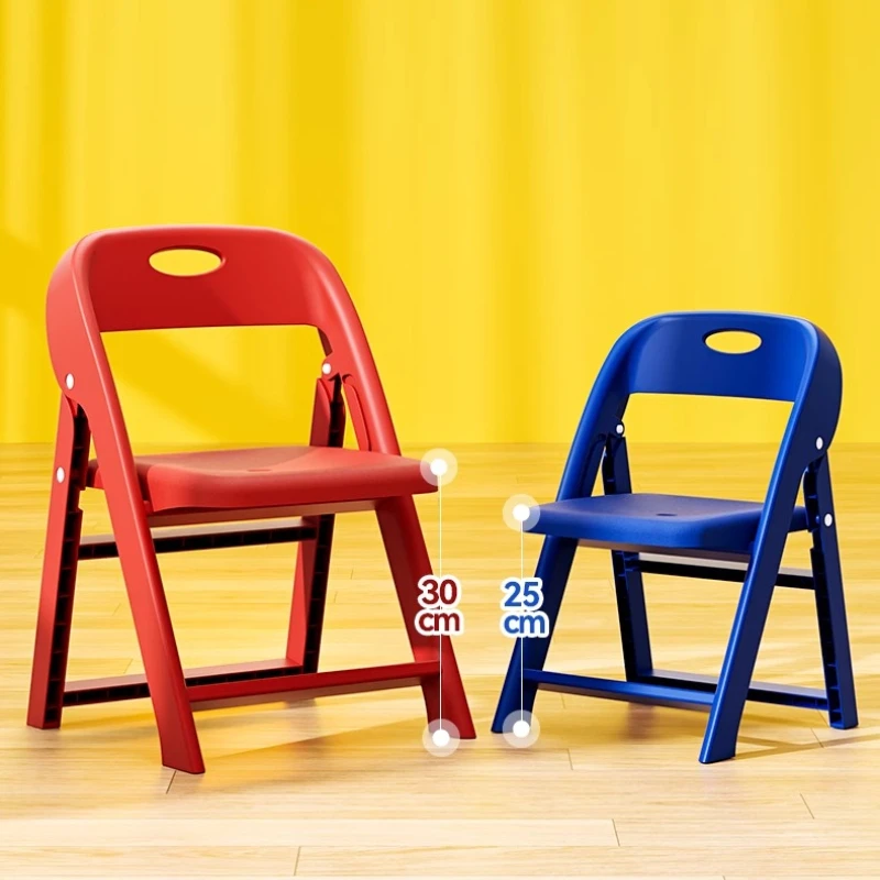 Sedia per bambini Sedia per seggiolino per bambini per bambini Schienale pieghevole Sgabello addensato antiscivolo Robusto portatile Asilo nido Casa