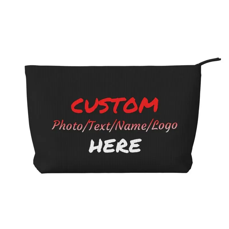 Custom Your Design Text Photo Logo Pattern Toiletry Bag Women Cosmetic Makeup Organizer Lady Portable Storage Dopp Kit Case
