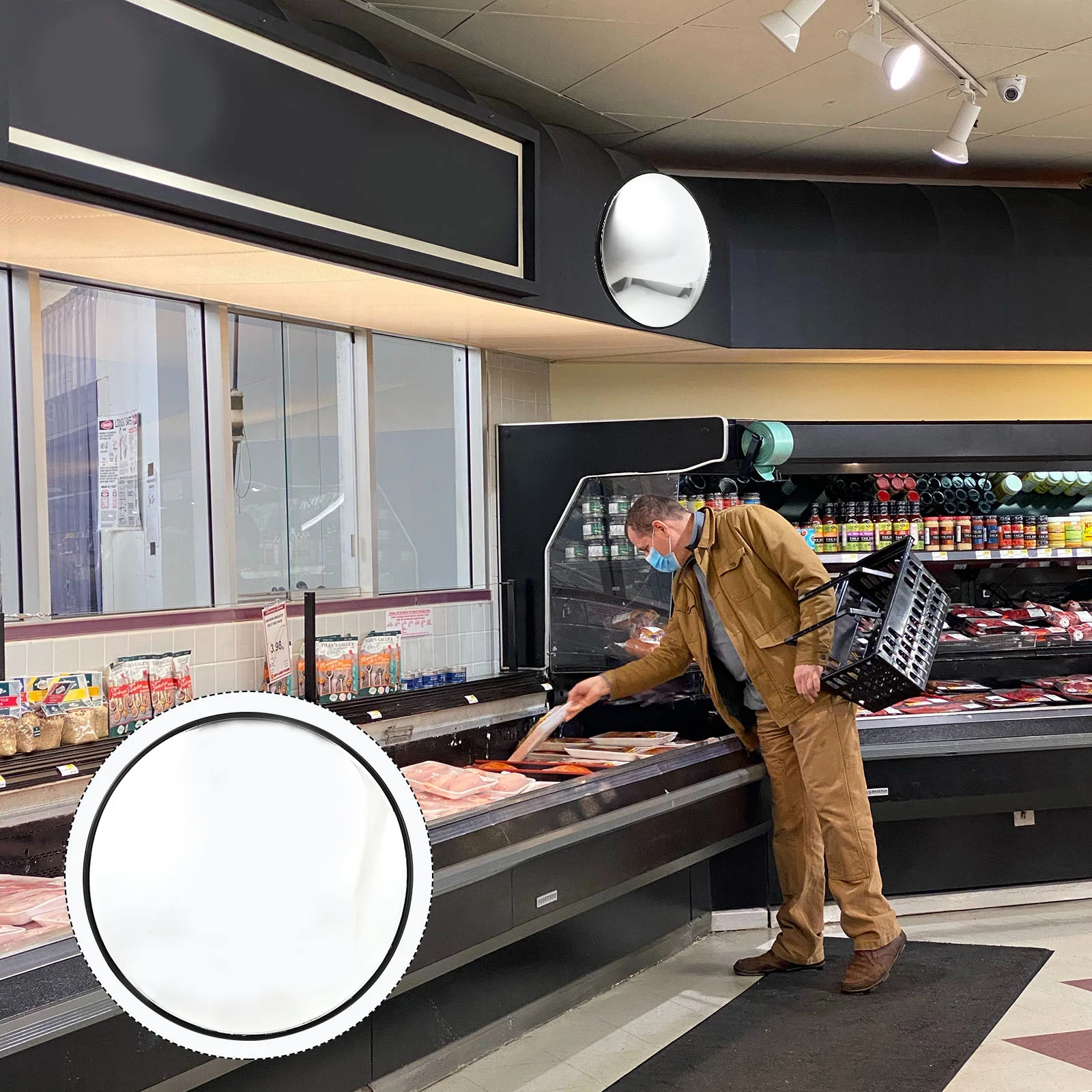 Traffic Corner Mirror Decor Filler Removable Convex Wide Angle Junction Safety Security Plug