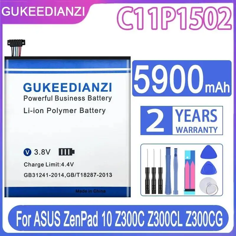 

Аккумулятор для планшета Asus Zenpad 10 Z300C Z300CL Z300CG C11P1502 с отличной работой при низких температурах, долговечный, 5900 мАч