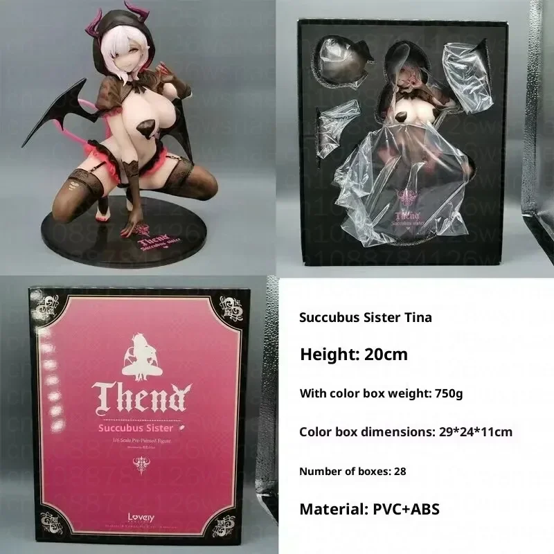 Tina Demon Sister Anime Figure Gk Sexy Gaming Succubus Original Desktop Case Graphics Card Female Model Collectible Toys Gifts