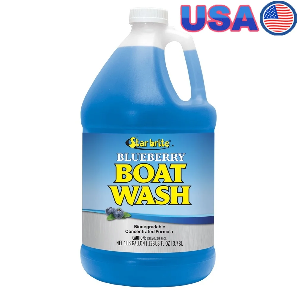 

Blueberry Scented Boat Wash Concentrate 1 Gallon Premium Marine Cleaner Effortless Cleaning High Performance Safe All Surfaces