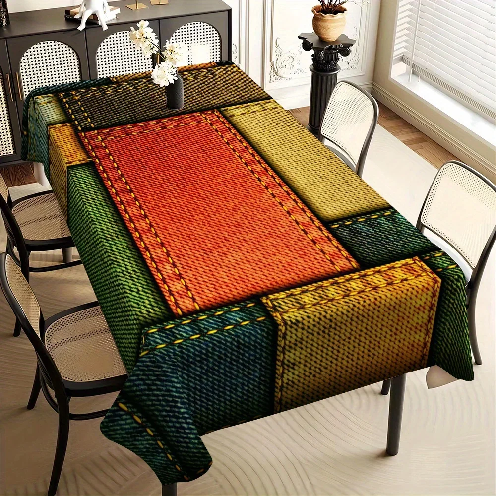 Decorative Pattern Tablecloth, Stylish Table Cover for Kitchen, Dining, Party, TV Cabinet, and Home Decor All Season
