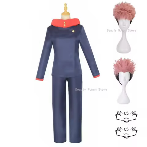 Itadori Yuji Cosplay Costume Anime Jujutsu Kaisen School Uniform Megumi Fushiguro Suit Nobara Kugisaki Outfit Party Wigs