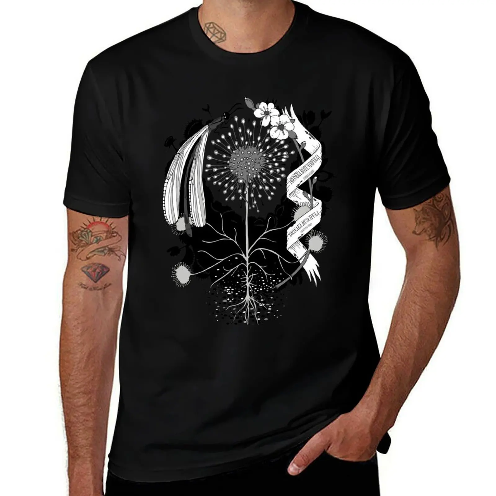 

Common Sundew and Venus Fly Trap T-Shirt anime t shirts for man man t shirts for men casual T-Shirt