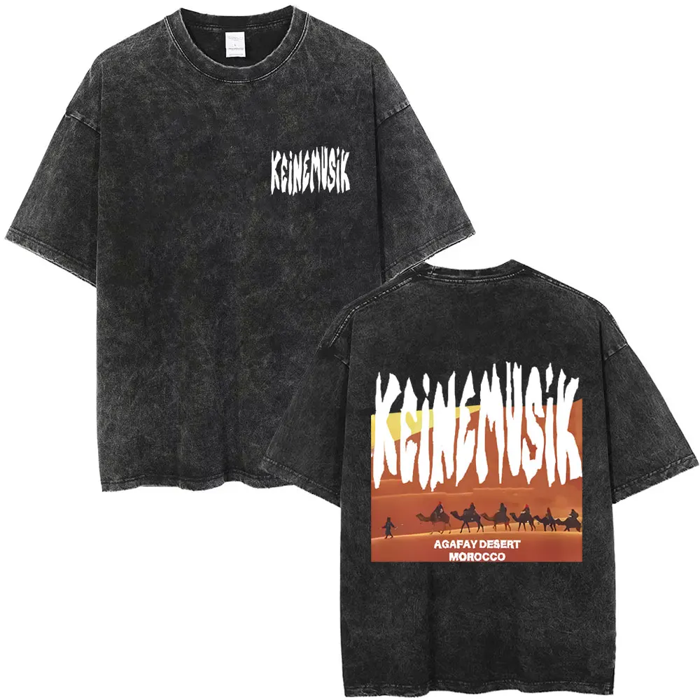 

Summer Keinemusik X Pacha Vintage Washed T Shirt Men Women Fashion Hip Hop Retro T-shirts Male Casual Cotton Short Sleeve Tees