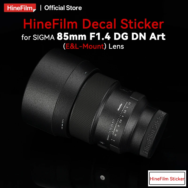Hinefilm Skin for New Version Sigma 85 F1.4 FE Mount Lens Sticker Protective Skins for Sigma 85mm f/1.4 DG DN Art Lens Protector