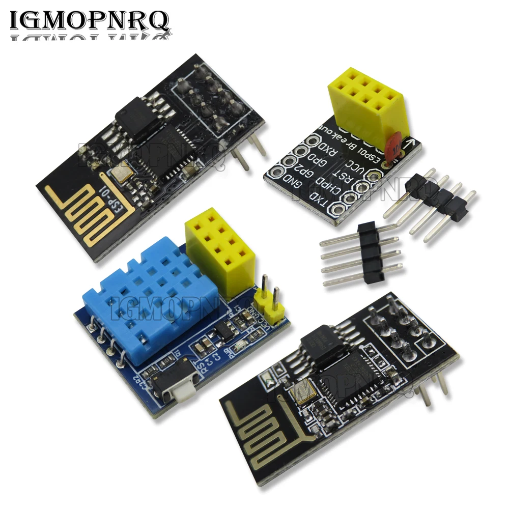 ESP-01S ESP8266 ESP-01 DHT11 Temperature Humidity Sensor Module ESP8266 WIFI NodeMCU Smart Home IOT DIY Kit ESP-01 adapter board