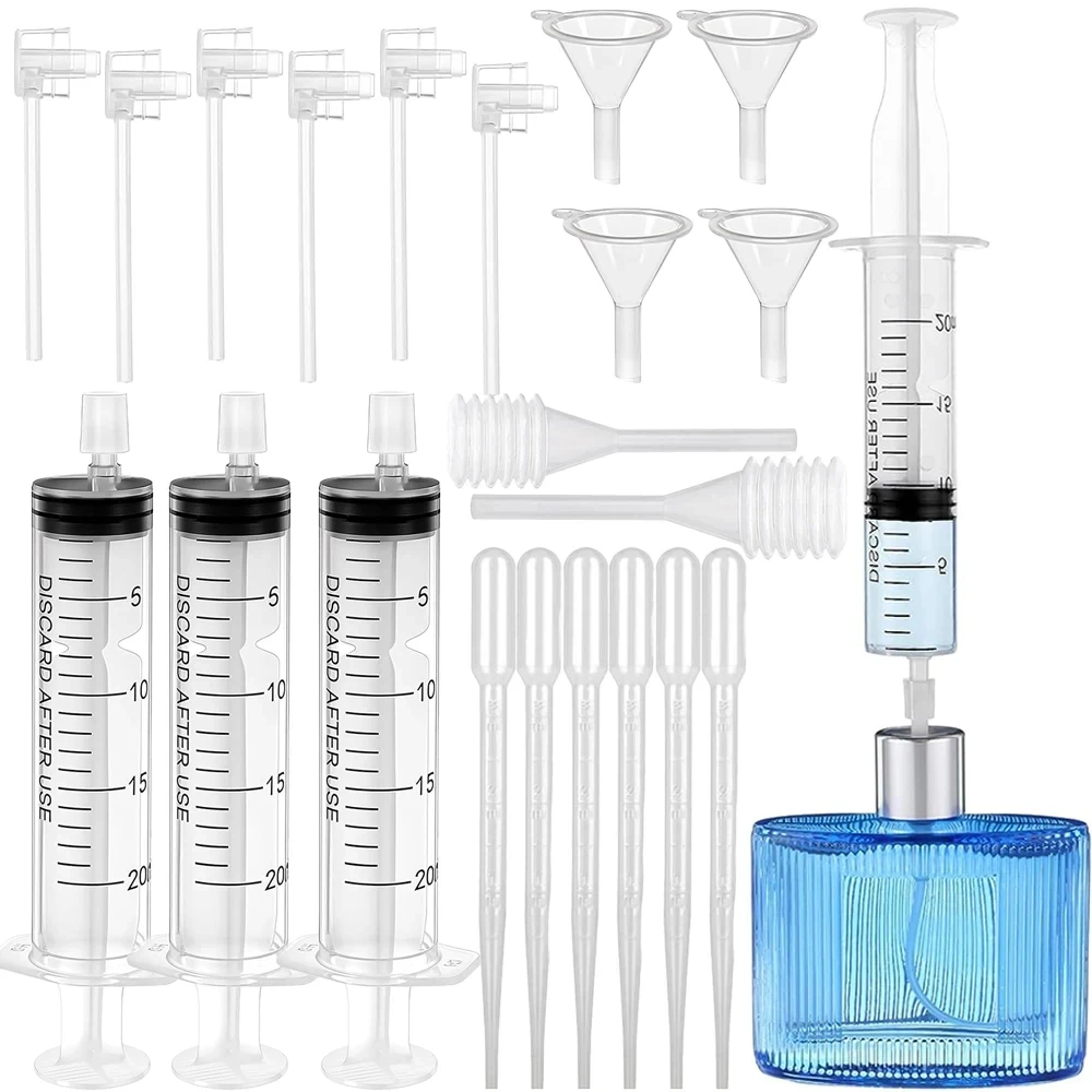 Perfume Refill Tool Kit 20ml Mini Funnel Liquid Transfer Pipette Dispenser Extraction Tube Cosmetic Splitter Set Travel Portable
