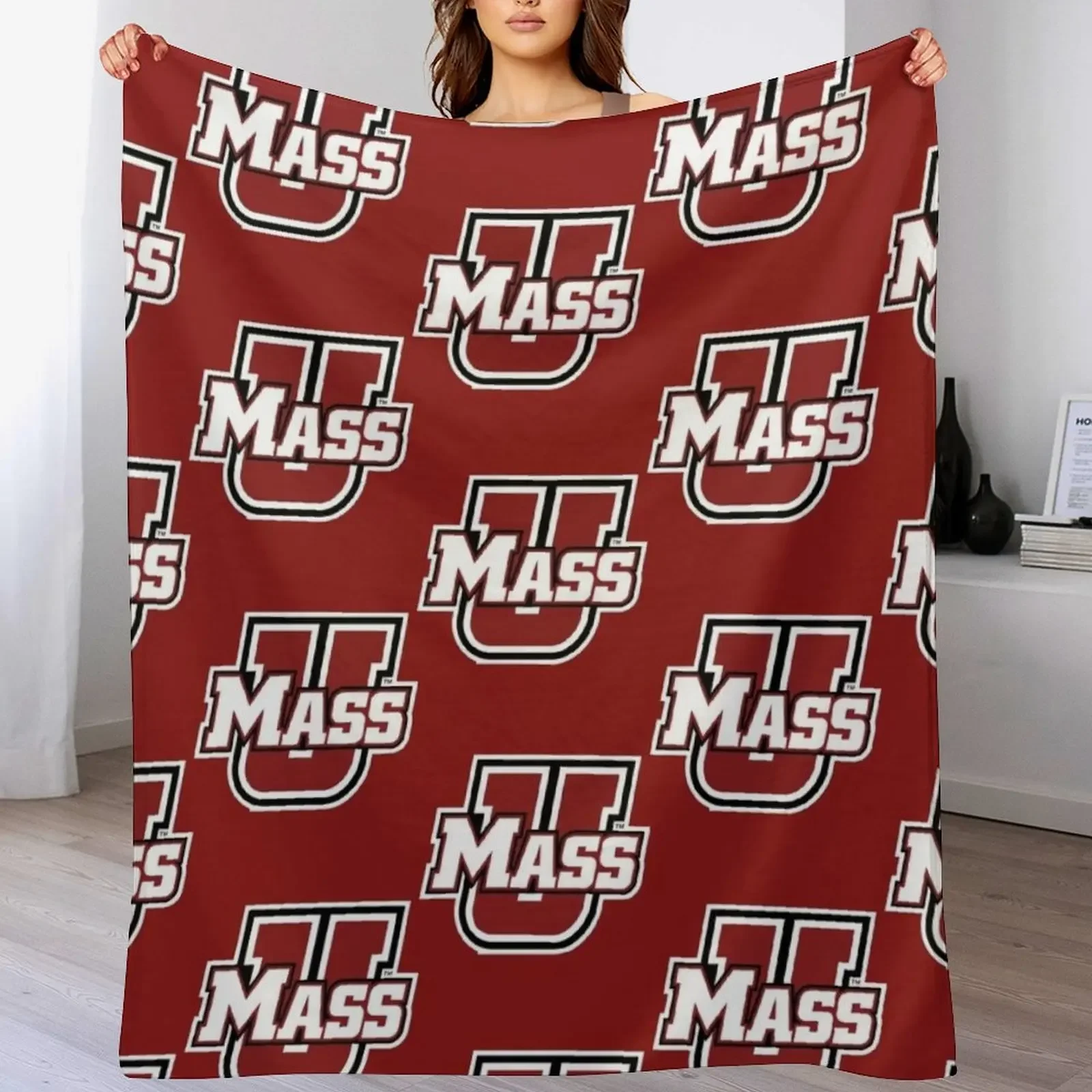 

UMass-Minutemen-Fun Throw Blanket Lightweight Warm Blanket for Travel Camping