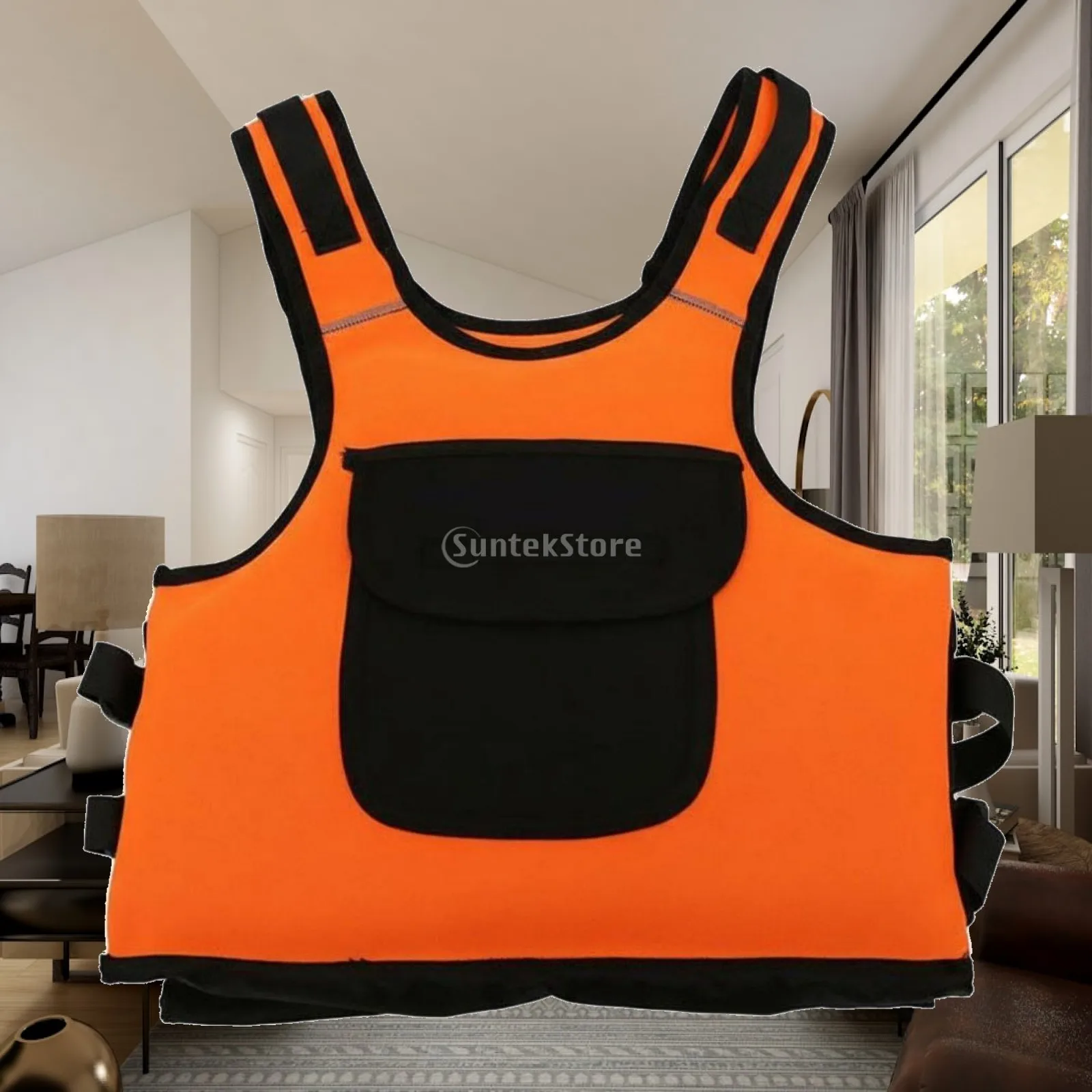Buoyancy Vest for Water Sports Adult Neoprene Kayak Fishing Jacket with Reflective Back Strip for Swimming Rafting River