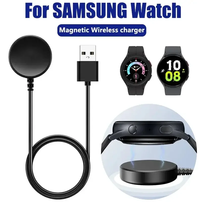 Magnetic Watch Wireless Charger For Samsung Galaxy Watch 8/7/6/5pro/5/4/3 Active 2 Portable USB Cable Fast Charging Dock Station