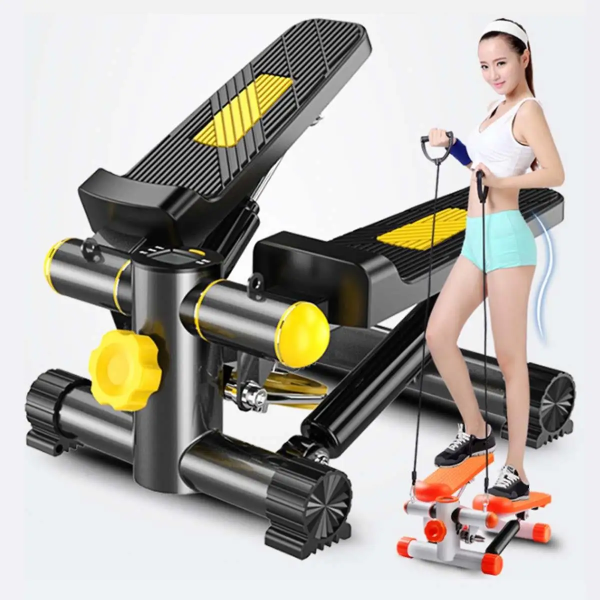 Running Machine Stepper Elliptical Trainer Fitness Mini Aerobic Stepper Platform Equipment Pedal Exerciser Treadmill