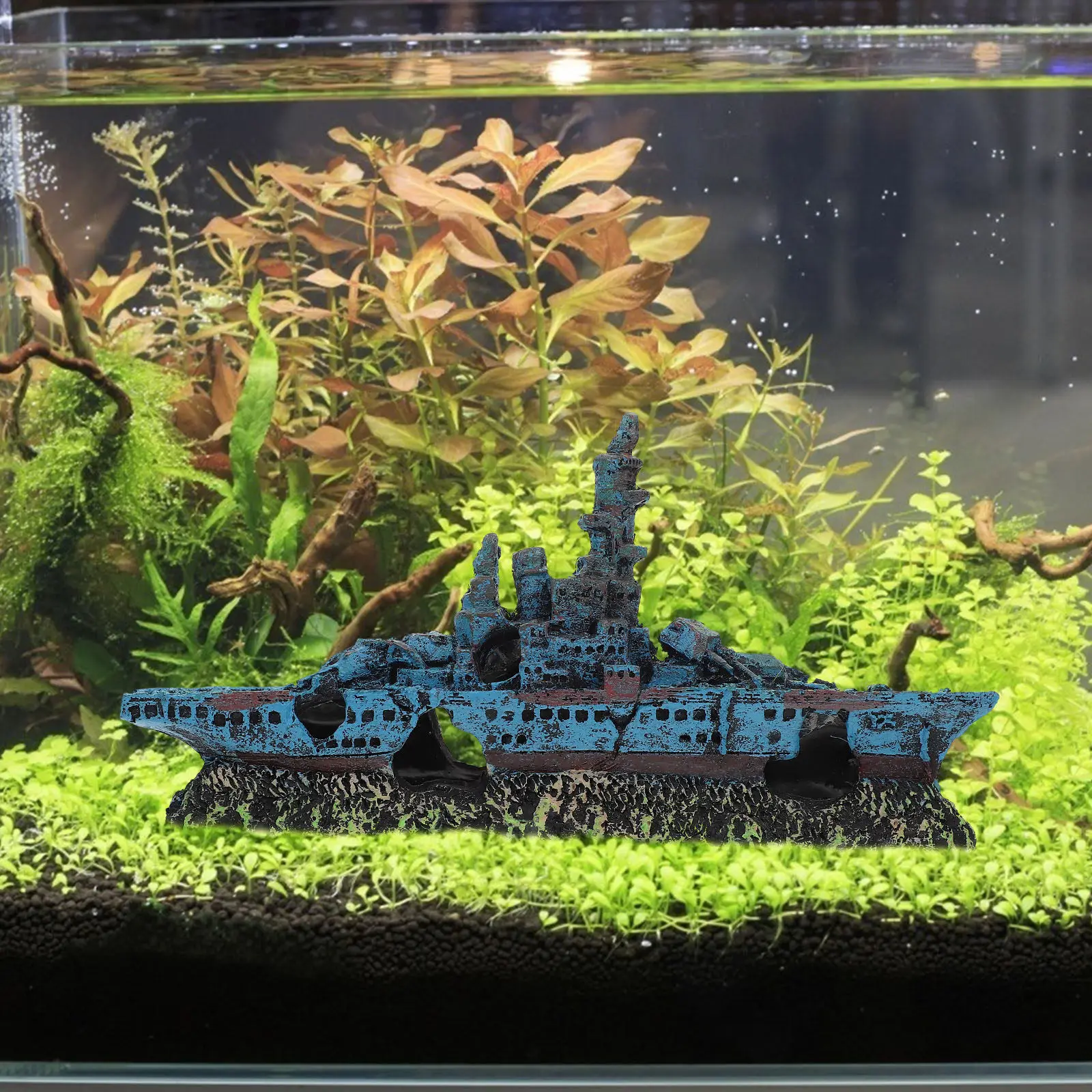 

Реалистичное украшение в виде затонувшего корабля из смолы для аквариума: безопасное, нетоксичное, экологичное, для ландшафтного дизайна и укрытия для рыбок