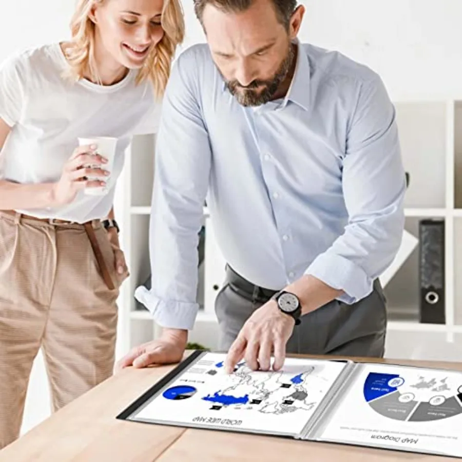 8.5x14 ورقة قانونية حماية 8.5x14 حافظة منظر طبيعي بأكمام 40 جيب عرض كتاب الحجم القانوني ورقة أفقية