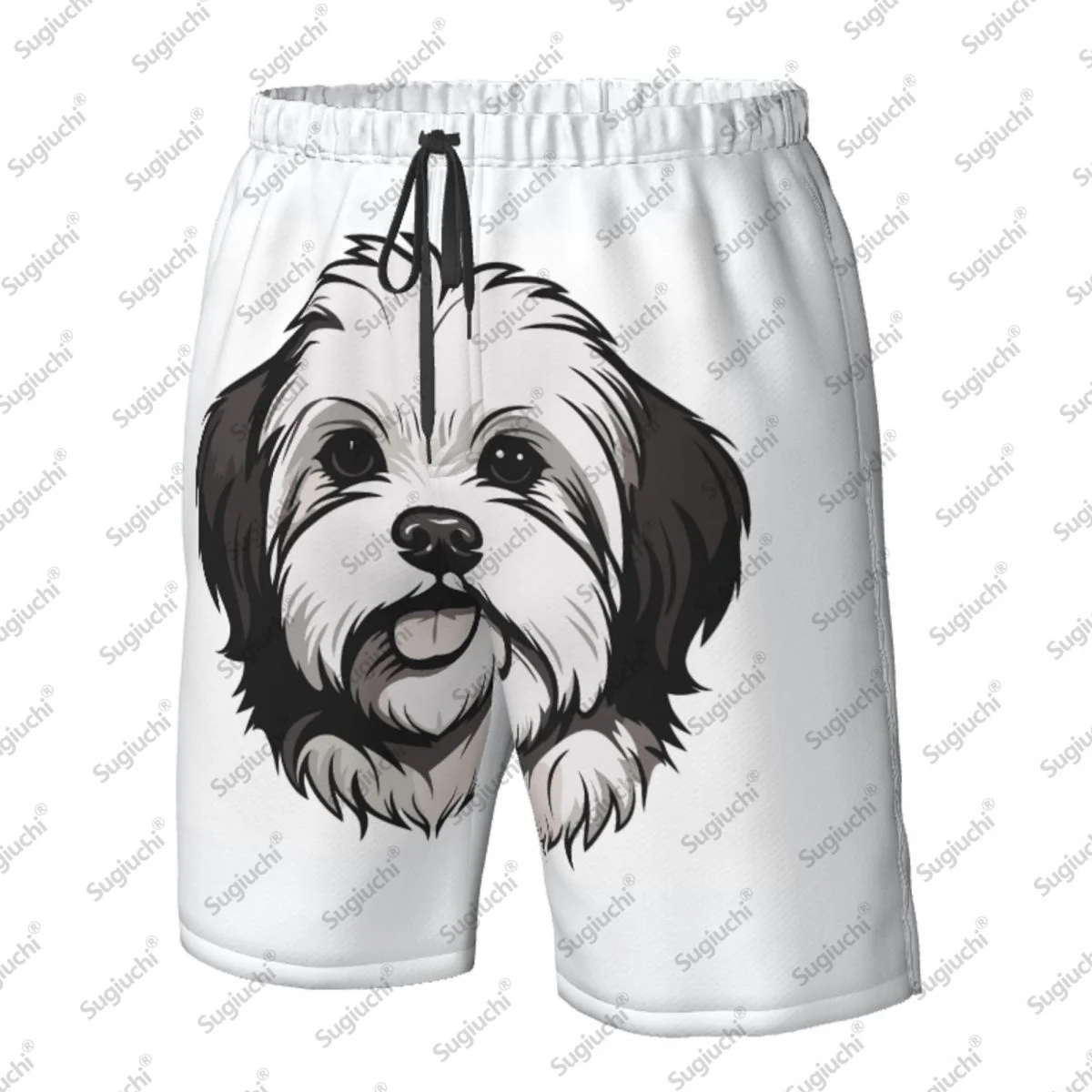 2025 Shih Tzu Dog Mens Swim Trunks Qucik Dry Board Beach Shorts Bathing Suit for Men Boardshorts Lightweight