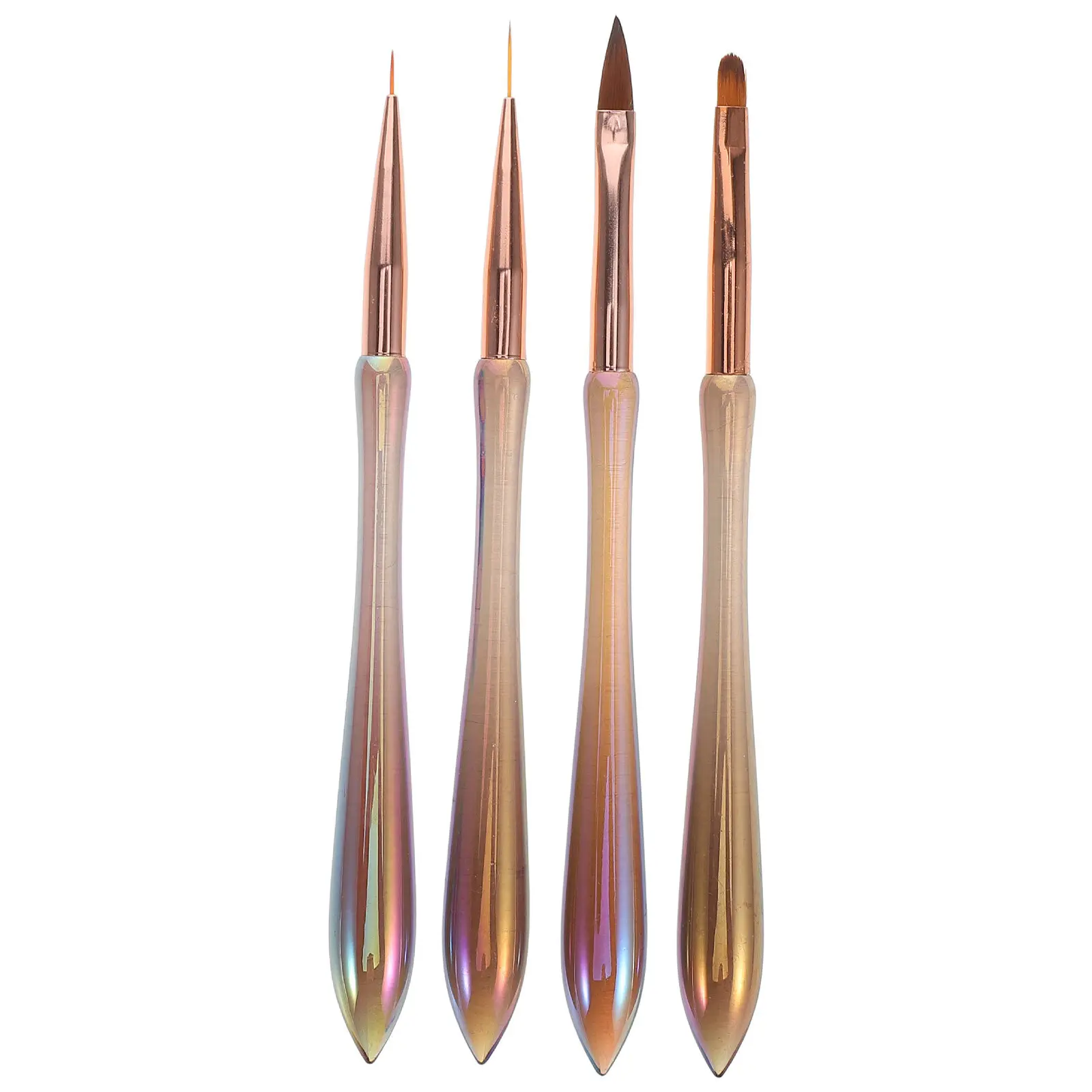 

4Pcs Nail Art Pen Set Striping Brushes Gel Polish Pens Nail Doodle Tools DIY Design Home Salon Use Glitter
