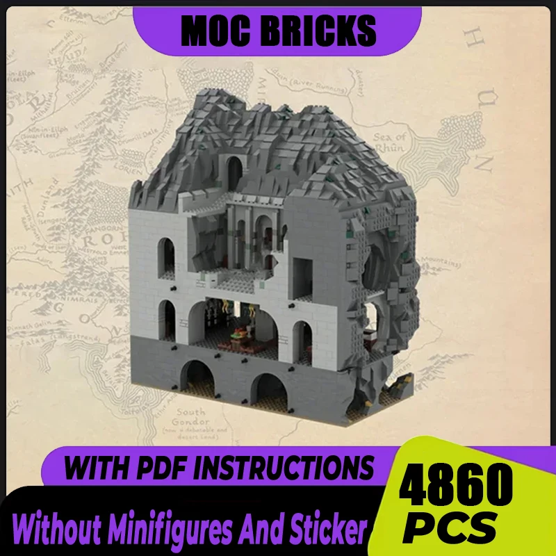 Rings Movie Series Moc Building Blocks Deep Mountains Model Technology Bricks DIY Famous Sence Assembly Holiday Toy Set Gifts
