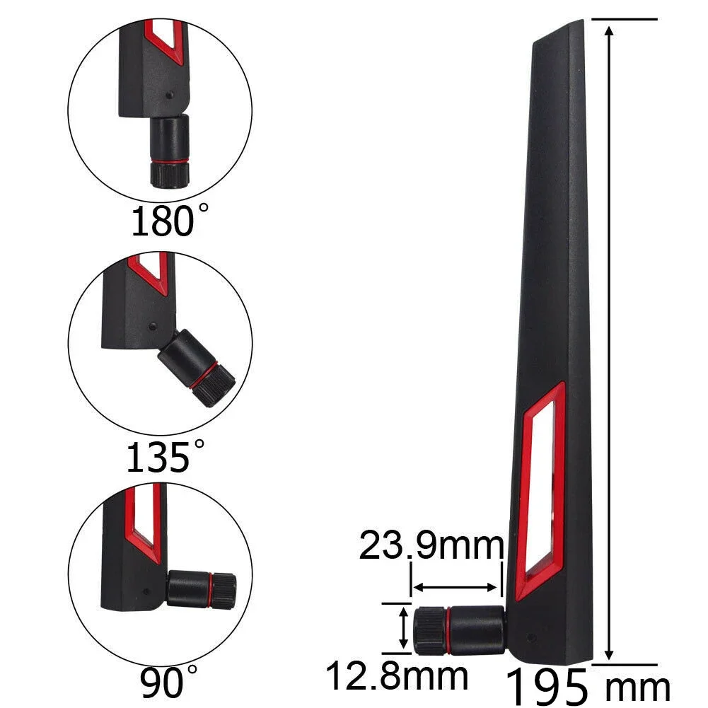 

10DBi WIFI antenna 2pcs 7265ac 9260 Ax201 Connector Dual Frequency High Gain PCI RP-SMA W/ 2 Ipex4 Lines 2.4/5G