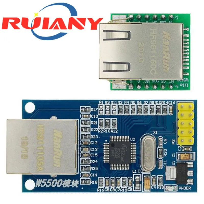 

USR-ES1 W5500 Ethernet Network Module Hardware SPI to LAN/ Ethernet TCP / IP 51 / STM32 Microcontroller Program Over W5100