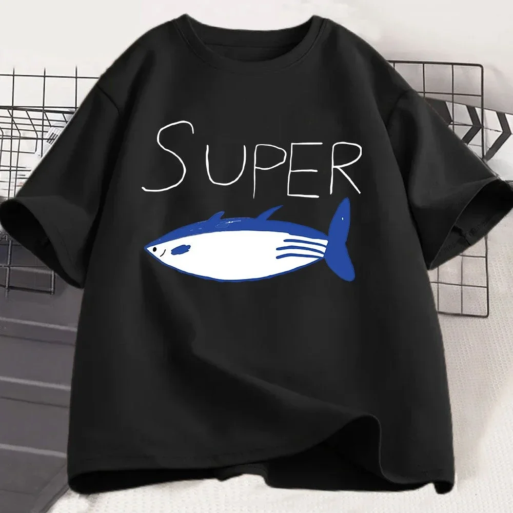 2026 Sommer Hot Sale Super Thunfisch T-Shirts Mode Vintage Kurzarm Herren Damen Kleidung Lässige Oversized Oberteile Lustige T-Shirts – Detail 12