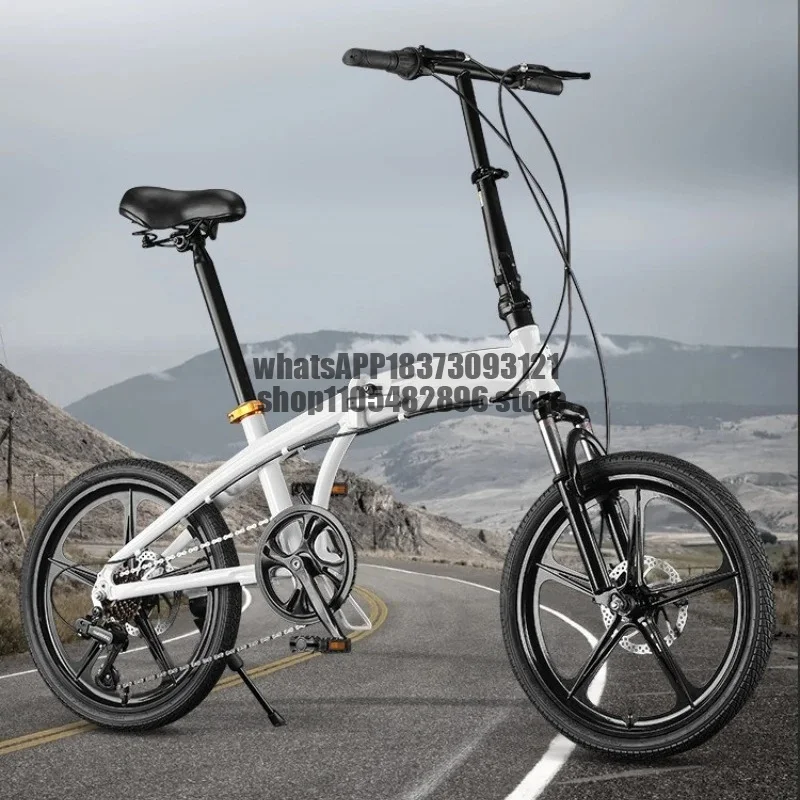 Aluminum Folding Bike Lightweight Portable Shock Absorbing Small Wheel 20 Inch Commuter Urban Student Adult Unisex Bikes