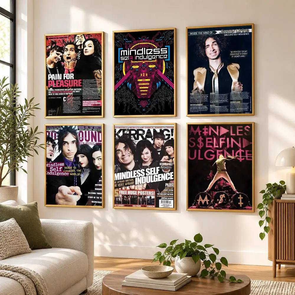 Mindless S-Self I-Indulgence band Poster HD art sticky wall waterproof home living room bedroom bar aesthetic decoration