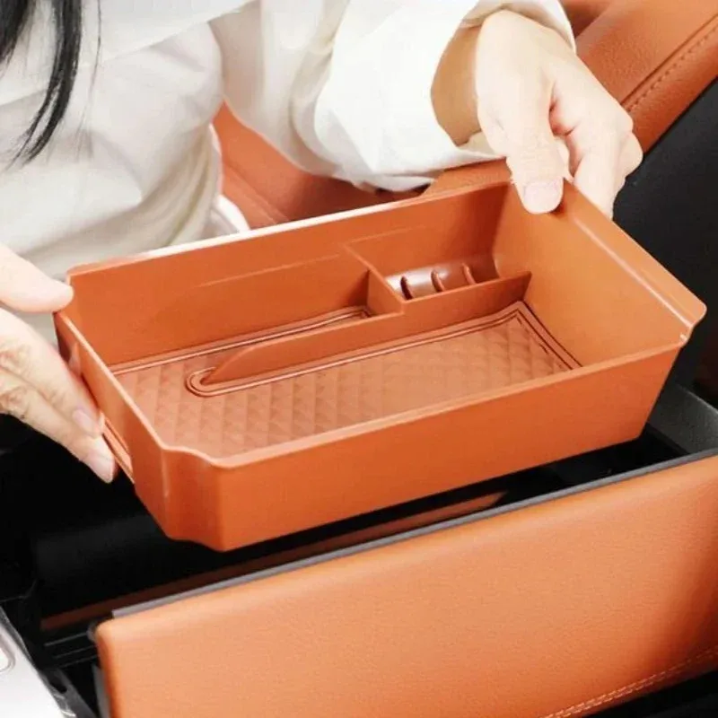 For Mercedes Benz GLC X253 W254 2023-2026 ABS Car Central Control Armrest Storage Box Organozer Trays Interior Car Accessories