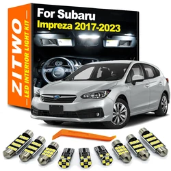ZITWO 10Pcs For Subaru Impreza 2017 2018 2019 2020 2021 2022 2023 LED Interior Dome Map Trunk Light Plate Lamp Kit Accessories