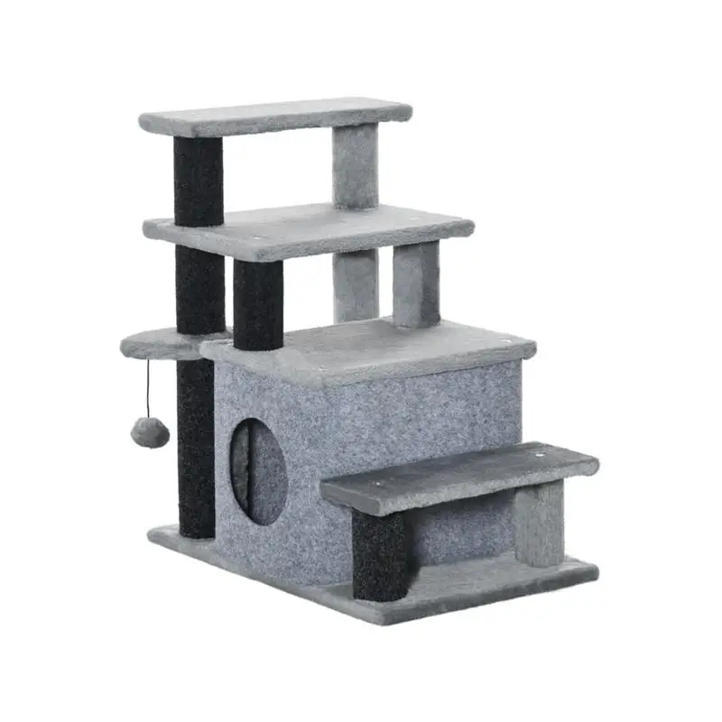 شجرة قطط قوية بتصميم متعدد المستويات وأعمدة خدش للقطط الداخلية #3