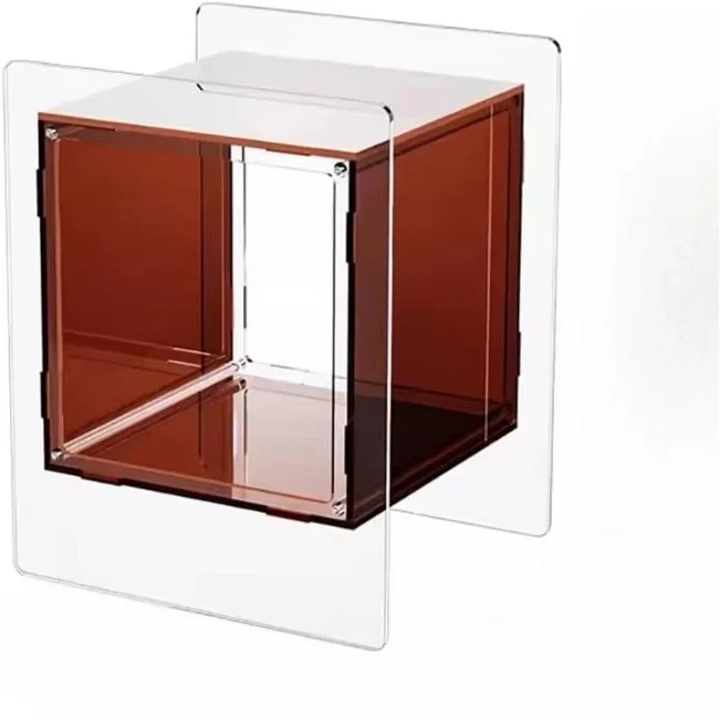 Acrylic Furniture Transparent Acrylic Bedside TV Table Acrylic Side Table Books and Magazines
