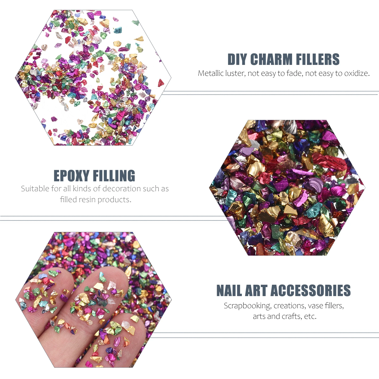 

Glass Chips Rhinestones Epoxy Filling Charms Nail Art DIY Crafts Jewelry Making Scrapbooking Projects Sturdy Durable Bright