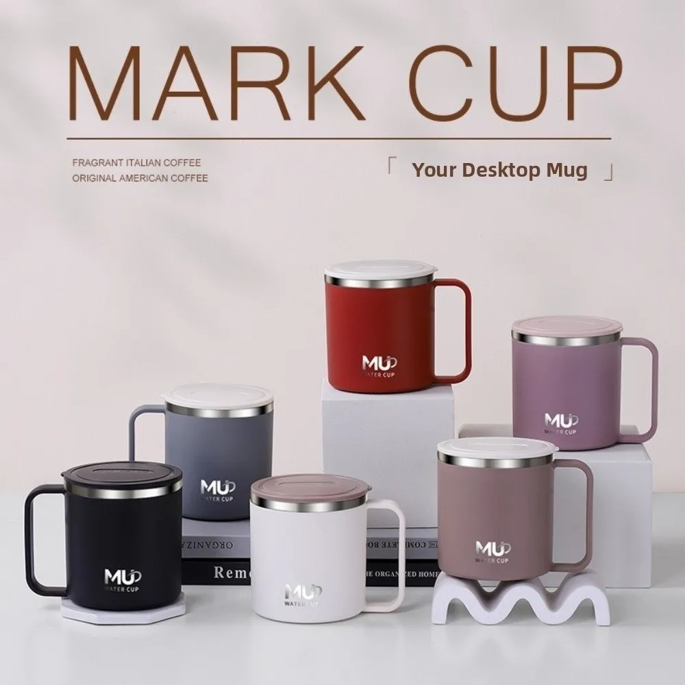 Anti Scalding Handle Coffee Mug Large Capacity Heat-resistant Insulated Drinking Cup Leak-Proof Reusable Thermal Mug
