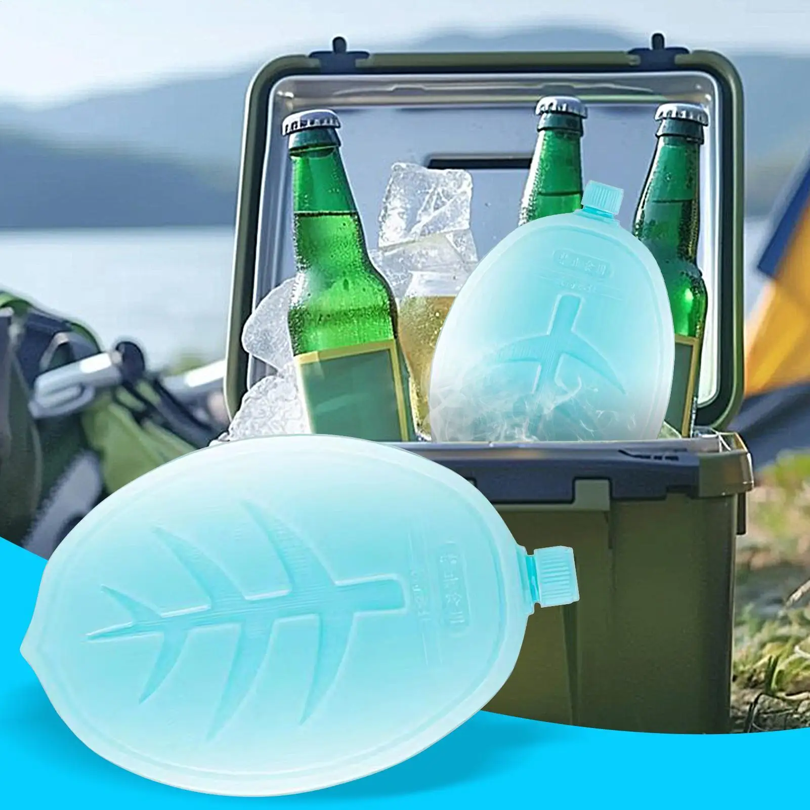 

1Pc Ice Crystal Boxes Ice Blocks Reusable Sturdy Easy to Use Freezer Blocks Cooling Ice Packs for Travel, Outdoor Fan