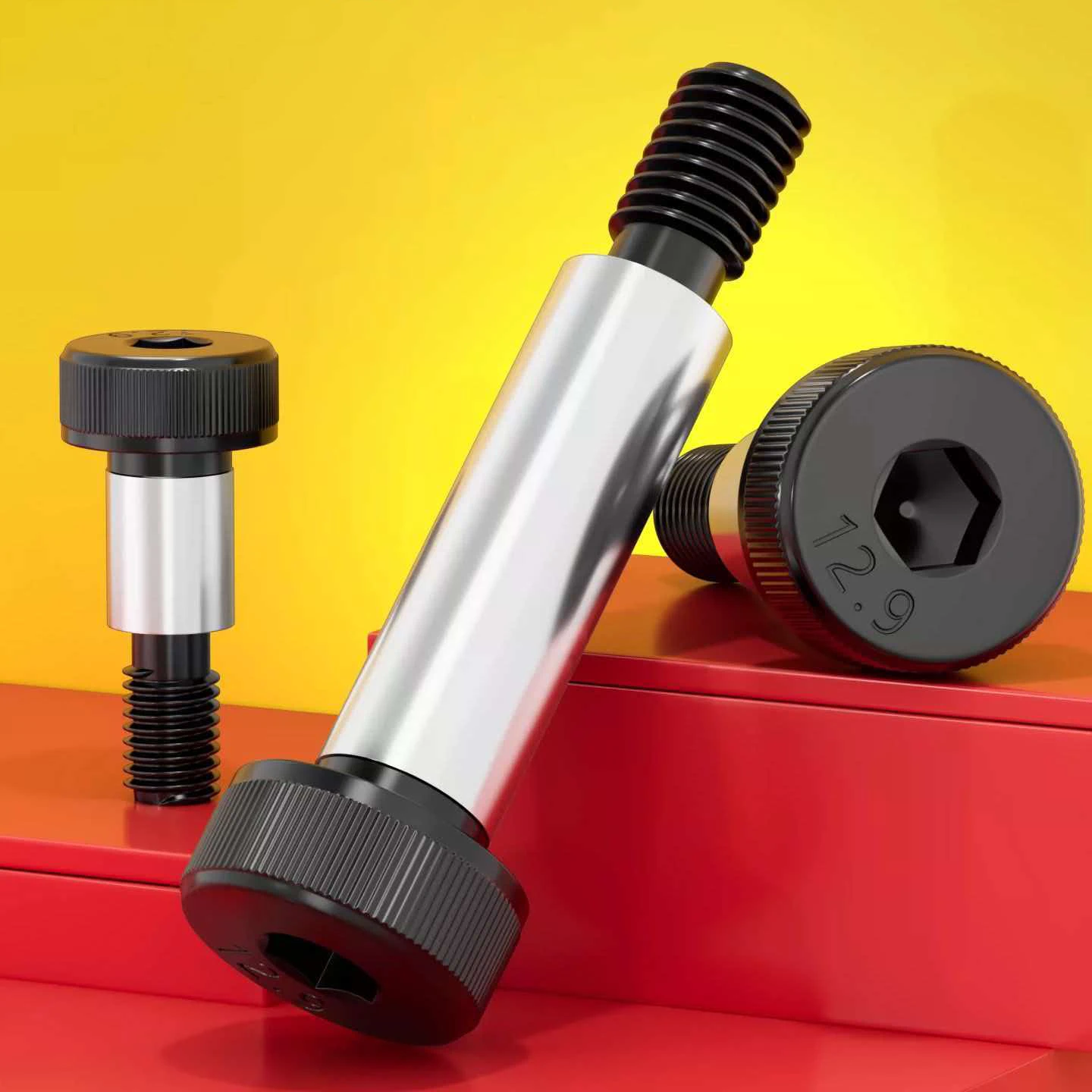 M5 M6 M8 M10 M12 M16 Black 12.9 Grade Steel Allen Plug Screw Mould Contour Convex Hexagon Socket Head Shoulder Screw Limit Bolt