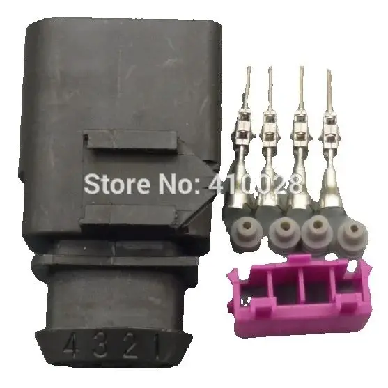 

5 комплектов 4-контактный автомобильный разъем, вилка датчика давления воздуха на впуске автомобиля, автомобильный водонепроницаемый электрический разъем для VW Audi и т. д.