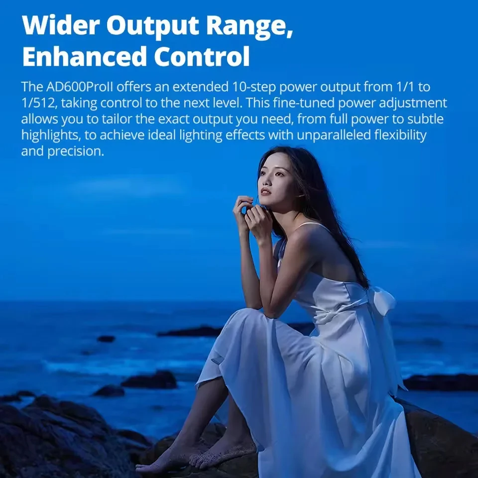 Godox AD600Pro II Flash esterno 0,01-0,9S Tempo di riciclo HSS TTL 600w 5800K Luce Canon Nikon Sony Olympus Fuji Panasonic