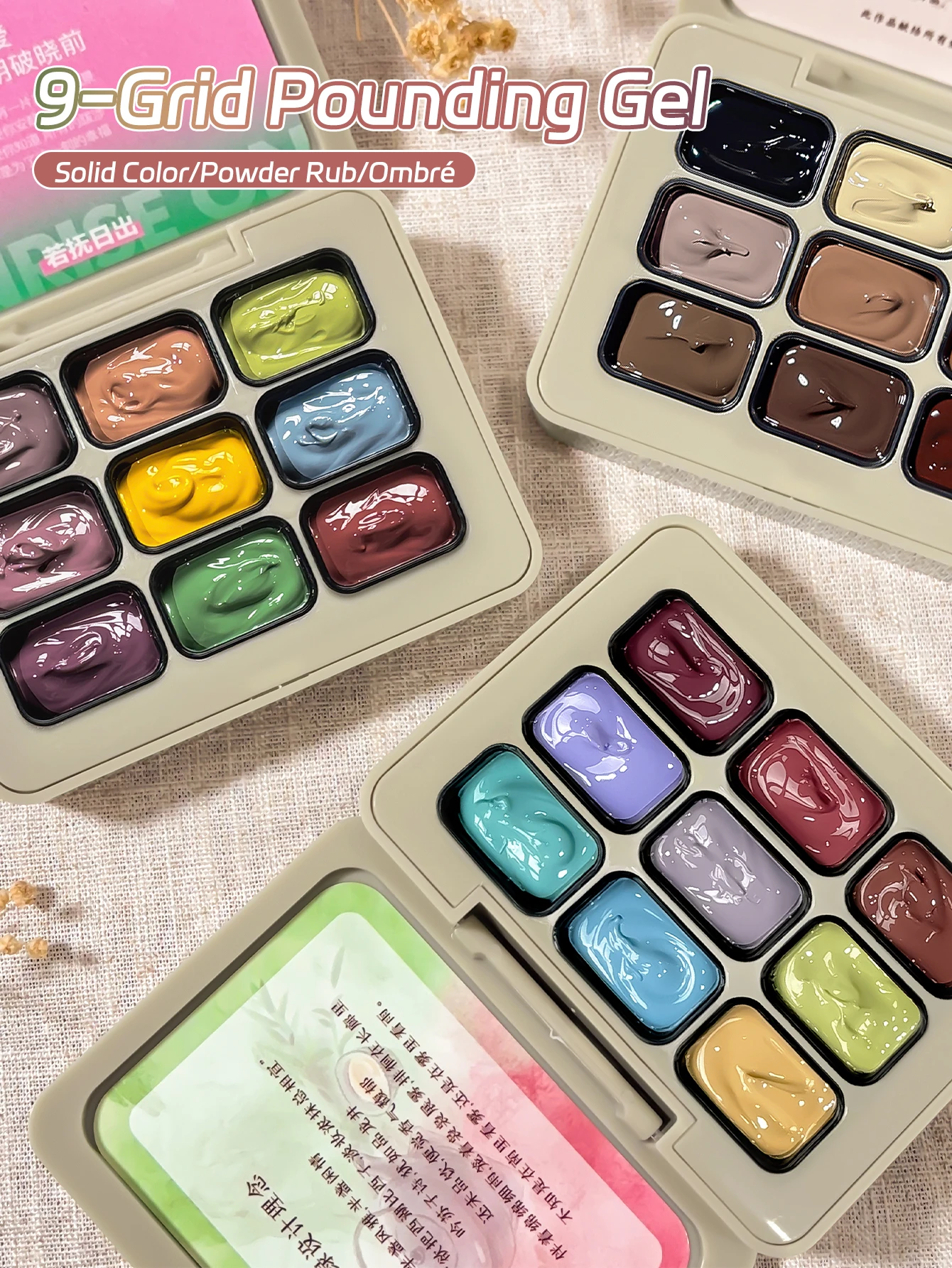 

MORDDA 3 Styles 9-colors patter glue smudges canned high saturation popular semi-solid nail polish glue nail salon for special