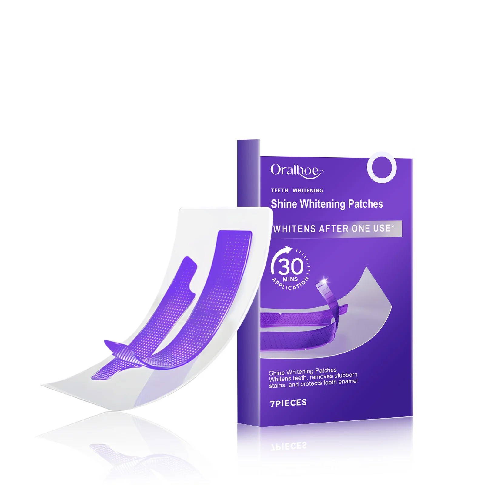 Purple Teeth Whitening Strips, Brighten Teeth Remove Plaque Stain, Reduce Sensitivity Oral Hygiene Bleaching Dental Care Tools